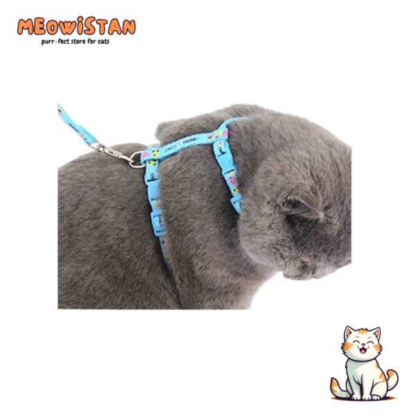 Cat Printed Harness with leash set