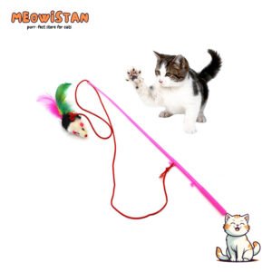 Cat Teaser Stick with Mouse Bell