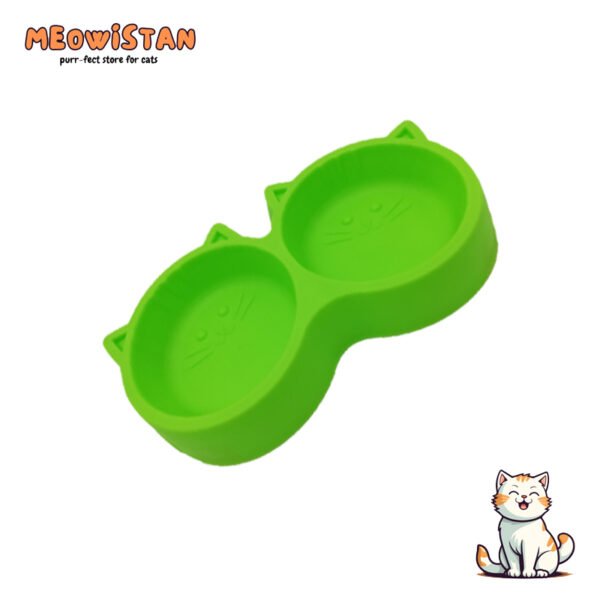 Meow face double bowl - Image 2