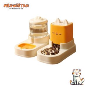 meow food water dispenser set